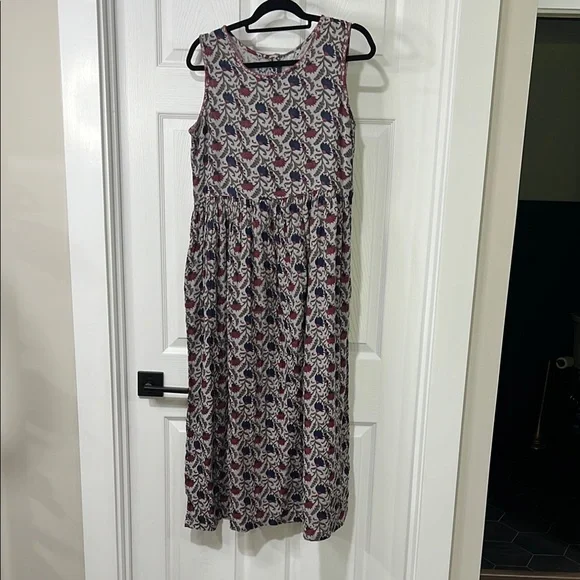 NATURAL LIFE Floral Midi Dress - Red and Blue - Picture 1 of 8